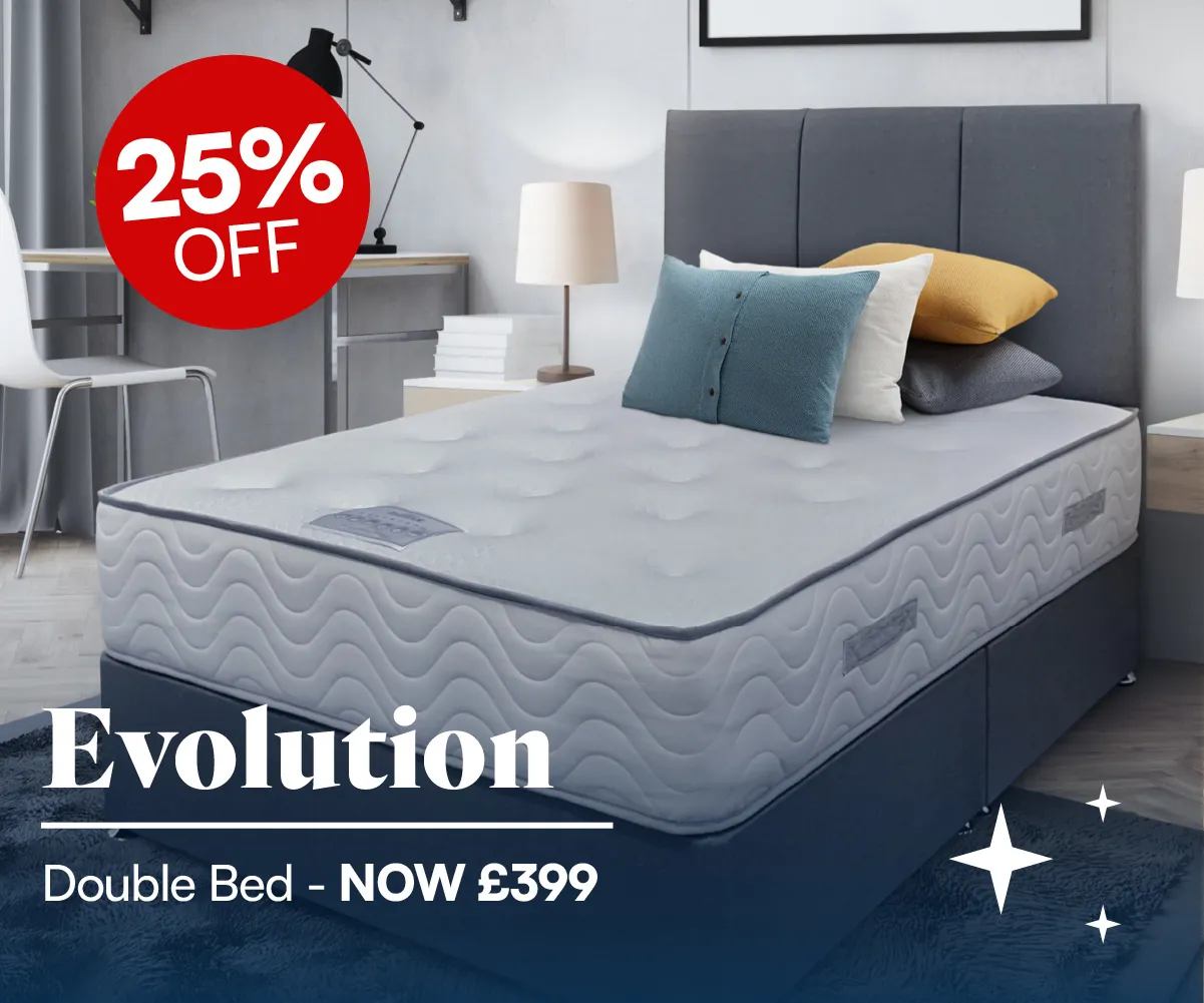 Evolution double bed 25% off offer